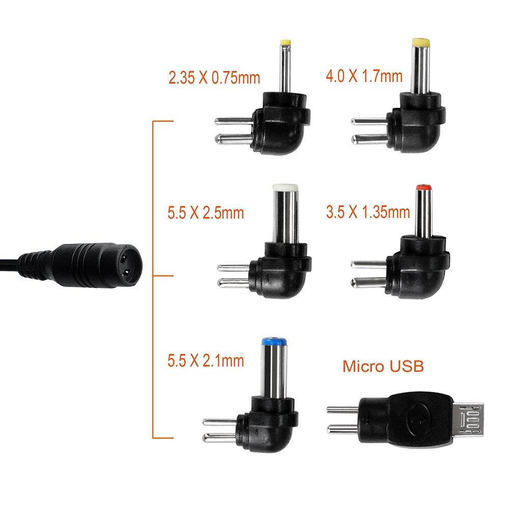 ZOZO 12W 3V 4.5V 5V 6V 7.5V 9V 12V Regulated Multi Voltage Switching Replacement Power AC Adapter for Household Electronics Routers Speakers CCTV Cameras Smart Phone USB Charging Devices