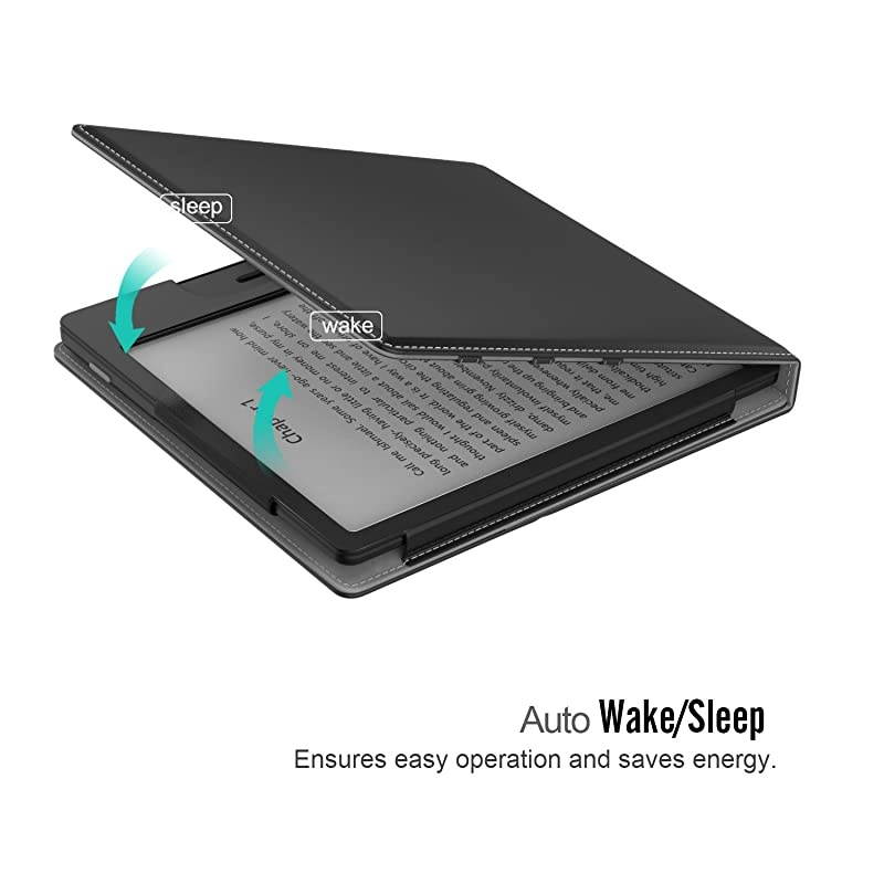 Case Fits AllNew Kindle Oasis 9th and 10th Generation ONLY 2017 and 2019 Release Multi Angle Viewing Vertical Flip Cover with Auto WakeSleep Black