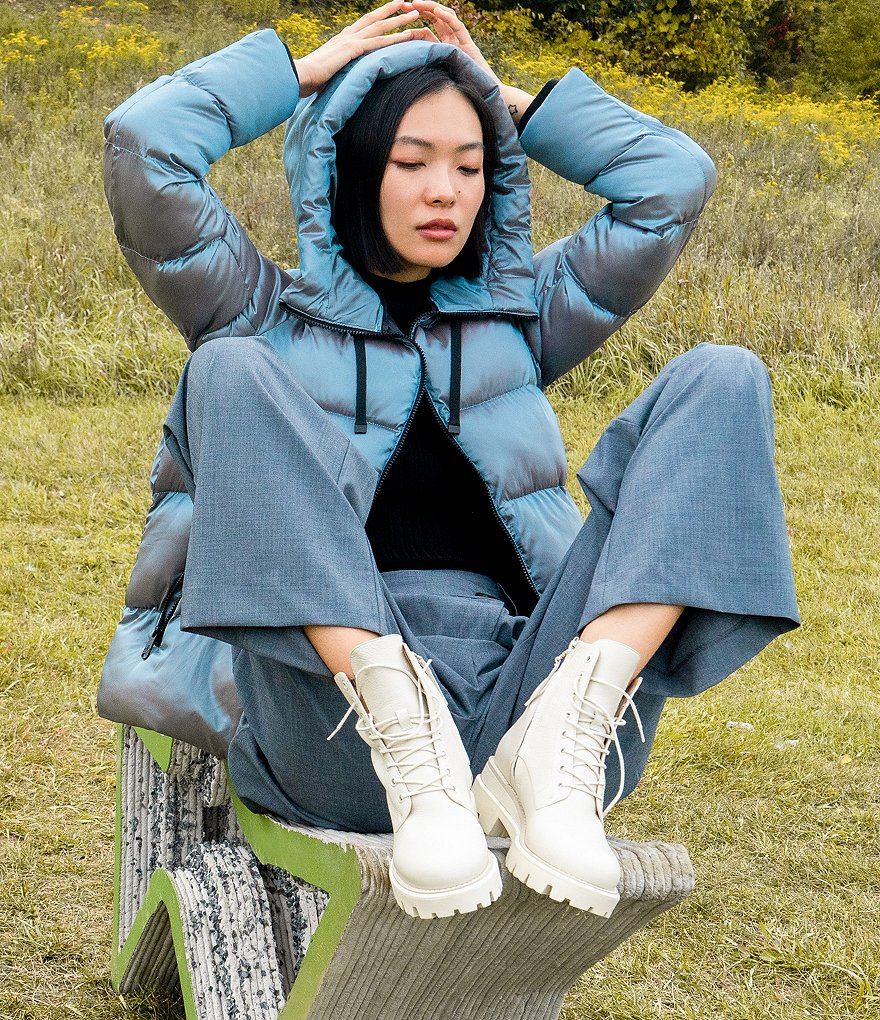 Sam Edelman Garret Lug Sole Waterproof Leather Combat Booties