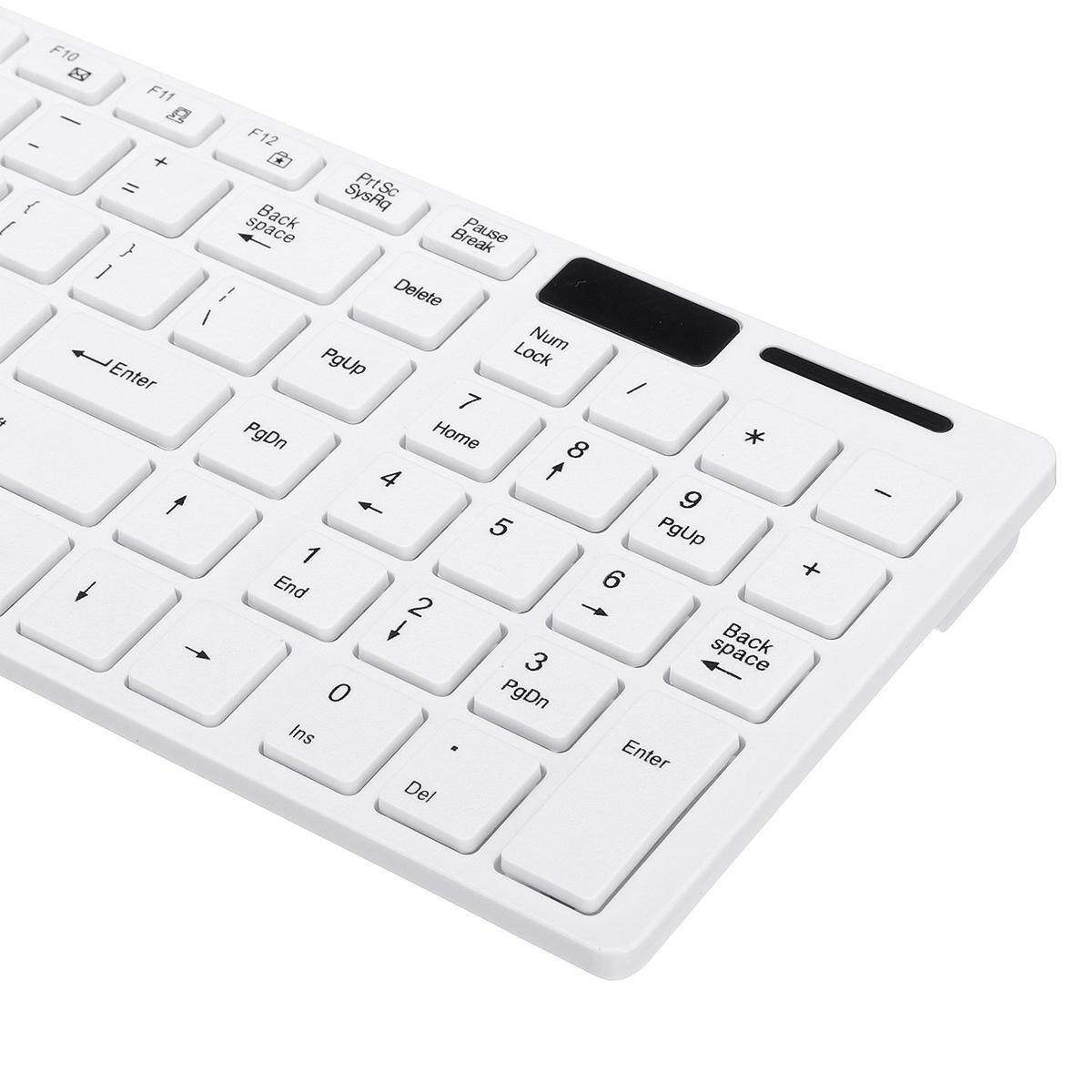 2.4Ghz Wireless Keyboard And Mouse Set For PC Macbook Smart Box TV Computer New - White (white)