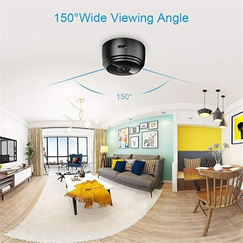 Home Security Camera, Wifi Mini Hidden Camera with Motion Detection Night Vision, HD 1080P, Built-in Battery