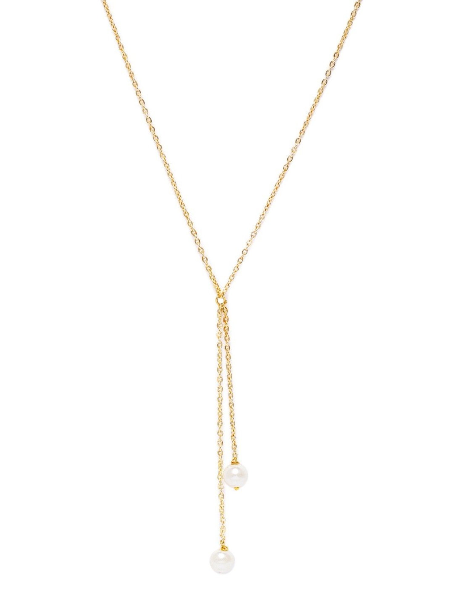 Zaveri Pearls Gold Tone Long Party Bling Contemporary Pearls Chain-ZPFK10320