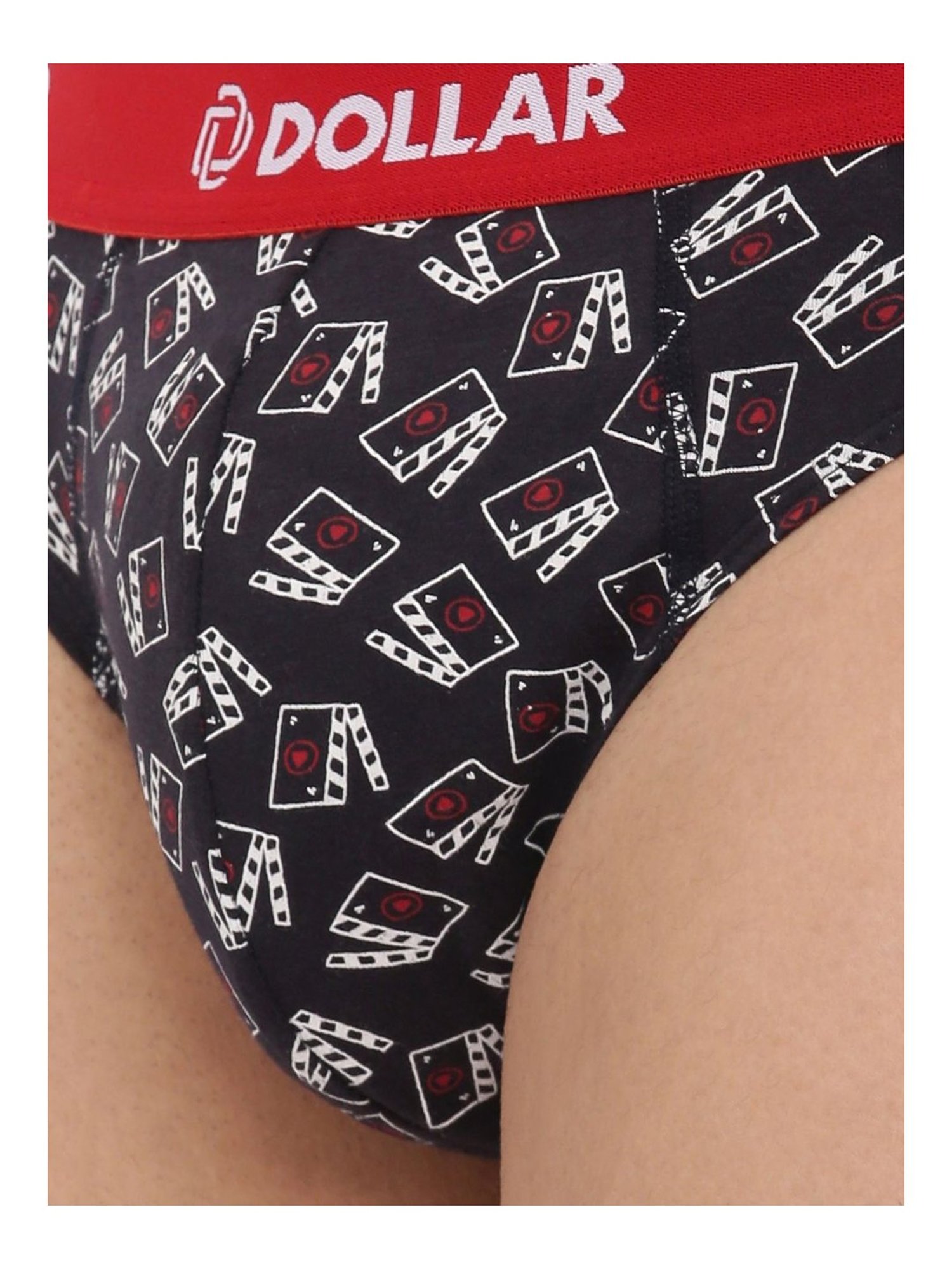 Dollar Bigboss Assorted Color Cotton Printed Modern Briefs (Pack Of 2)