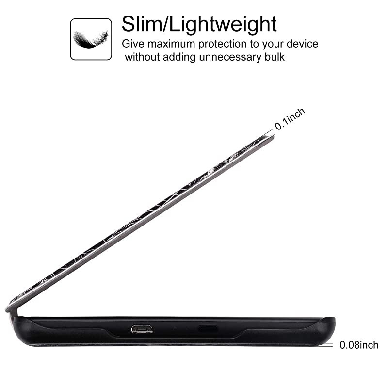 Cover Case for AllNew Kindle 10th Gen 2019 Released Model No J9G29R Slim Auto WakeSleep Protective Case for Kindle 2019 Will Not Fit Kindle Paperwhite or Kindle Oasis Black Flowers