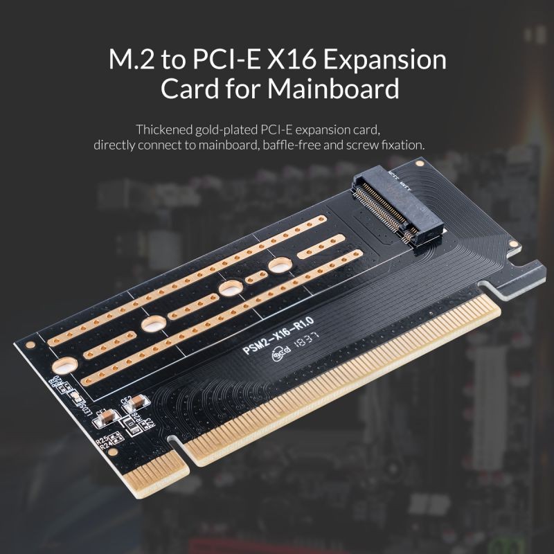 ORICO M.2 NVME to PCI-E Adapter, M2 SSD to PCI-e 3.0 x4 Host Controller Expansion Card with Low Profile Bracket, Support M Key Solid State Drive