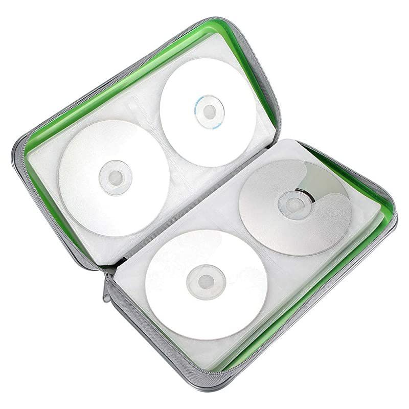 80 Capacity Heavy Duty CDDVD Wallet Binder Storage Case Bag Holder Booklet Green