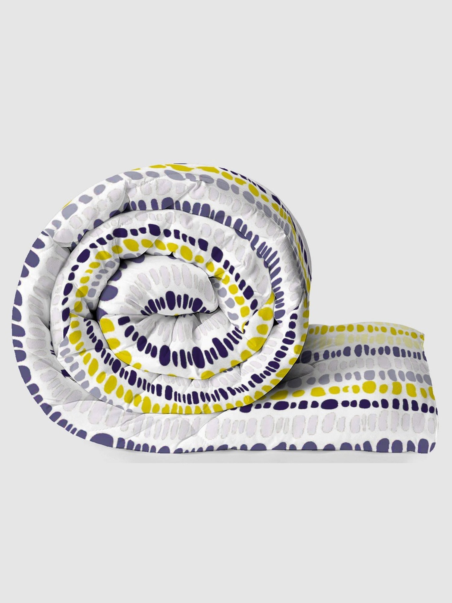 Layers Roma Printed Yellow & Blue 120 TC Cotton Single Comforter