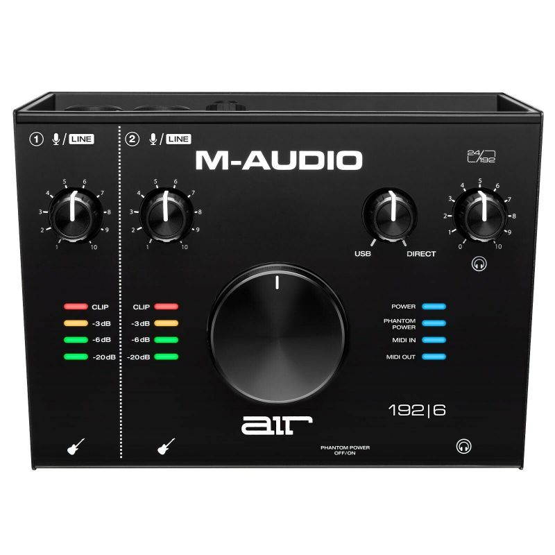 M-Audio AIR192X6 USB MIDI Recording Interface w Speakers, P220 Mic & Headphones