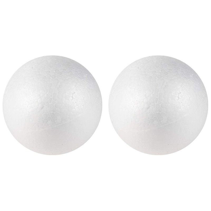 Juvale 2 Pack Foam Balls for Kid's Arts and Crafts, DIY Projects (6 in)