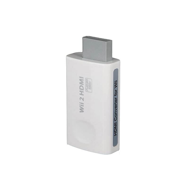 Wii to HDMI Adapter Converter Full HD 1080P Output Upscaling 35mm Audio HDMI Converter for Wii White