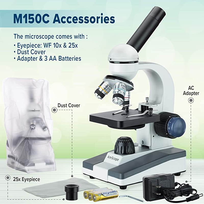 40X1000X LED Student Microscope + 5MP USB Camera M150CE5
