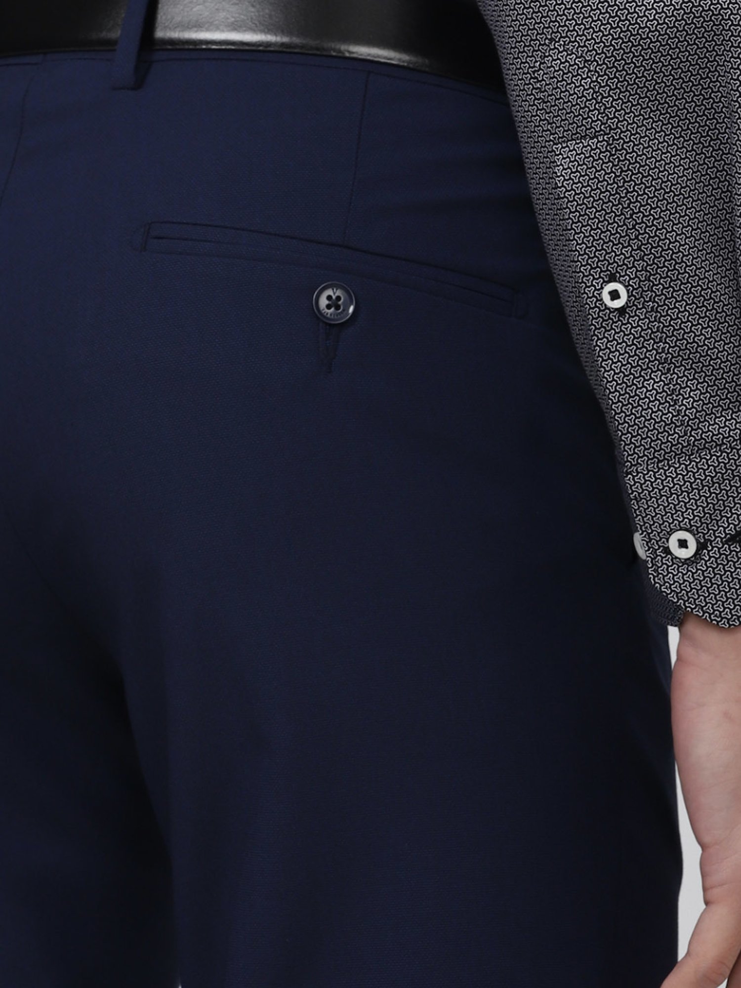 Van Heusen Navy Super Slim Fit Trousers