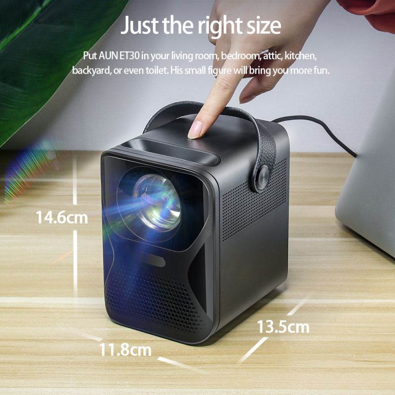 Madeng ET30 Full HD Projector Android WIFI MINI Projector for Home Theater Phone LED Video Beamer 4k via HDMI 7800mAH
