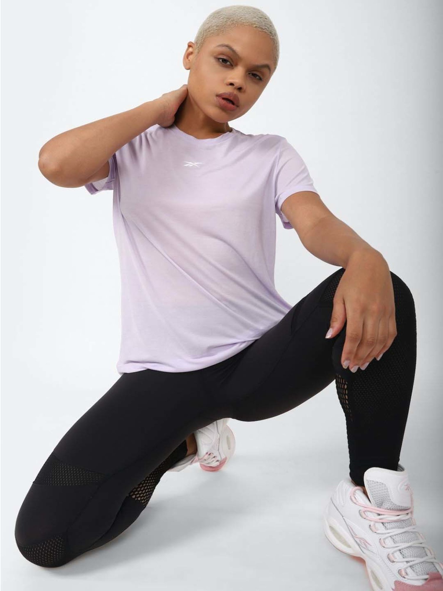 Reebok Lilac Regular Fit T-Shirt