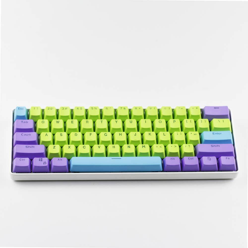 CUUWE 61 PBT Keycaps for 60 Percent Keyboard, Backlit Keycap Set for Mechanical Gaming Keyboard OEM Profile Keycaps with Key Puller for Cherry MX Switches GH60/RK61/GK61/Annie pro 2