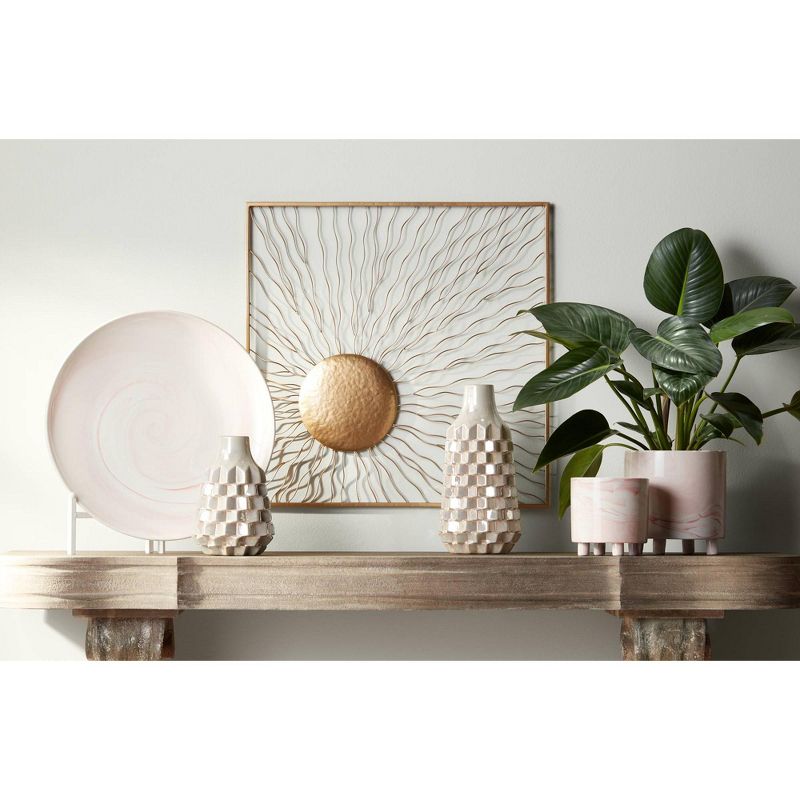 Newhill Designs Melete Gold Metal 24" Square Wall Art