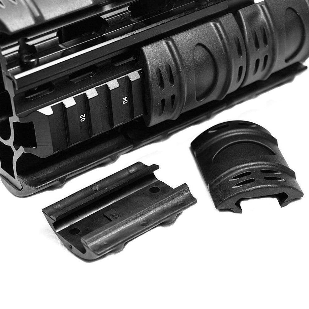 A22 12/lot Rifle Weaver Picatinny Hand Guard Quad Rail Covers Rubber Tactical VEH29 P0.5
