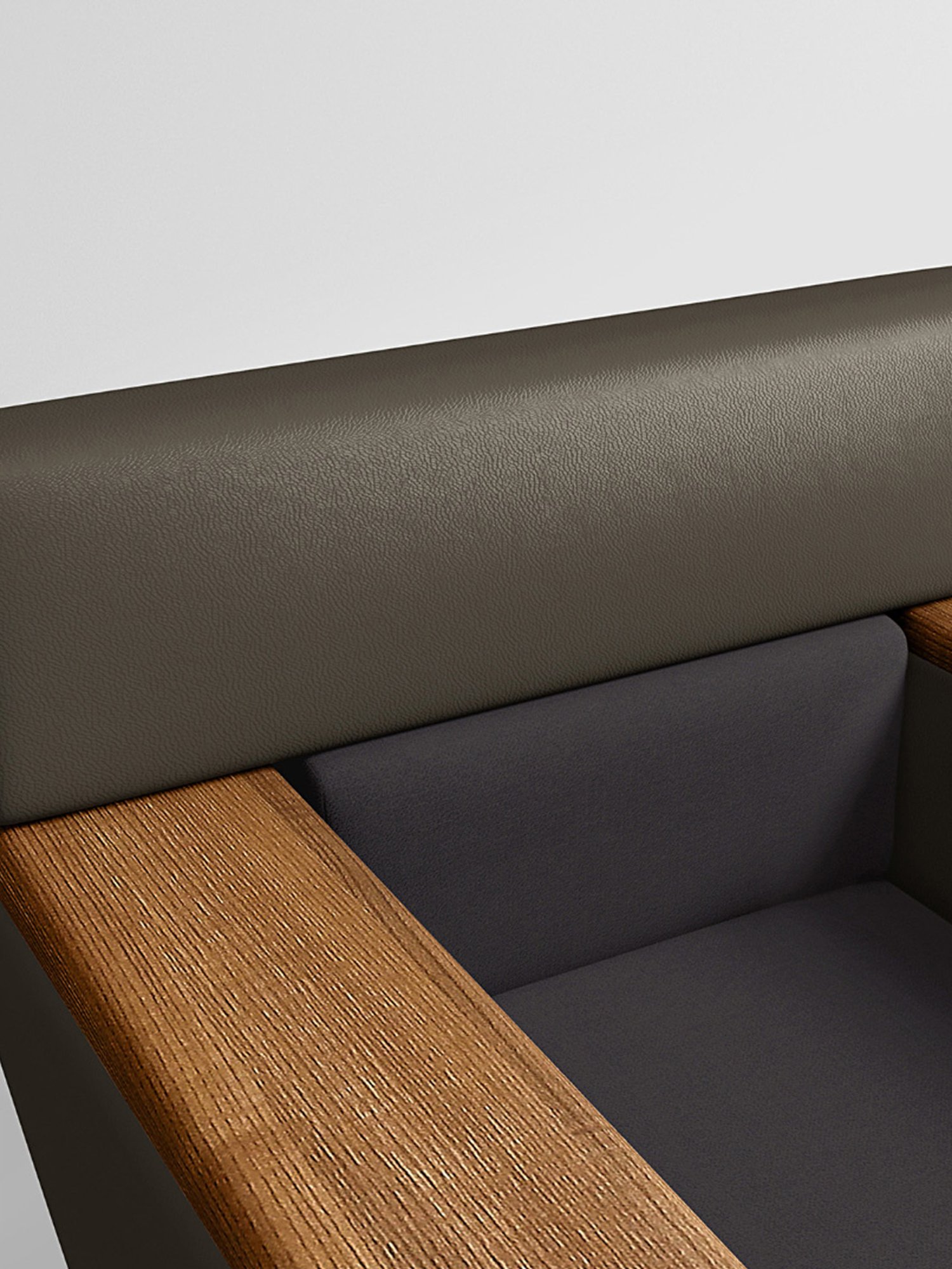 Durian Berry Black Premium Leatherette 2 Seater Sofa