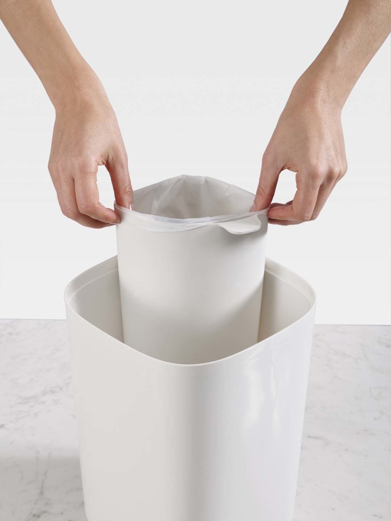 Joseph Joseph White & Blue Plastic Waste Separation Bin - Set of 1