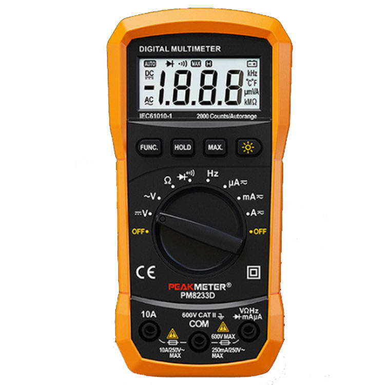 Peekmeter Huayi Digital Multimeter Portable Household Small Digital Display Universal Meter Current And Voltage On /Off Pm8233D Standard Configuration