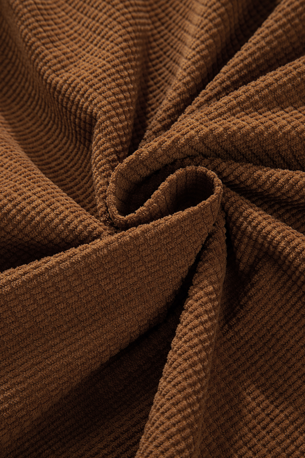 Brown Plaid Button Up Long Sleeve Flannel Shacket