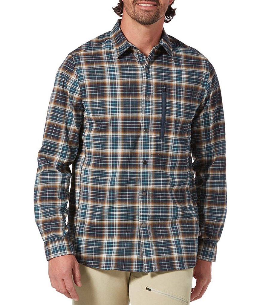 Royal Robbins Thermotech Ren Flannel Plaid Performance Stretch Long-Sleeve Woven Shirt