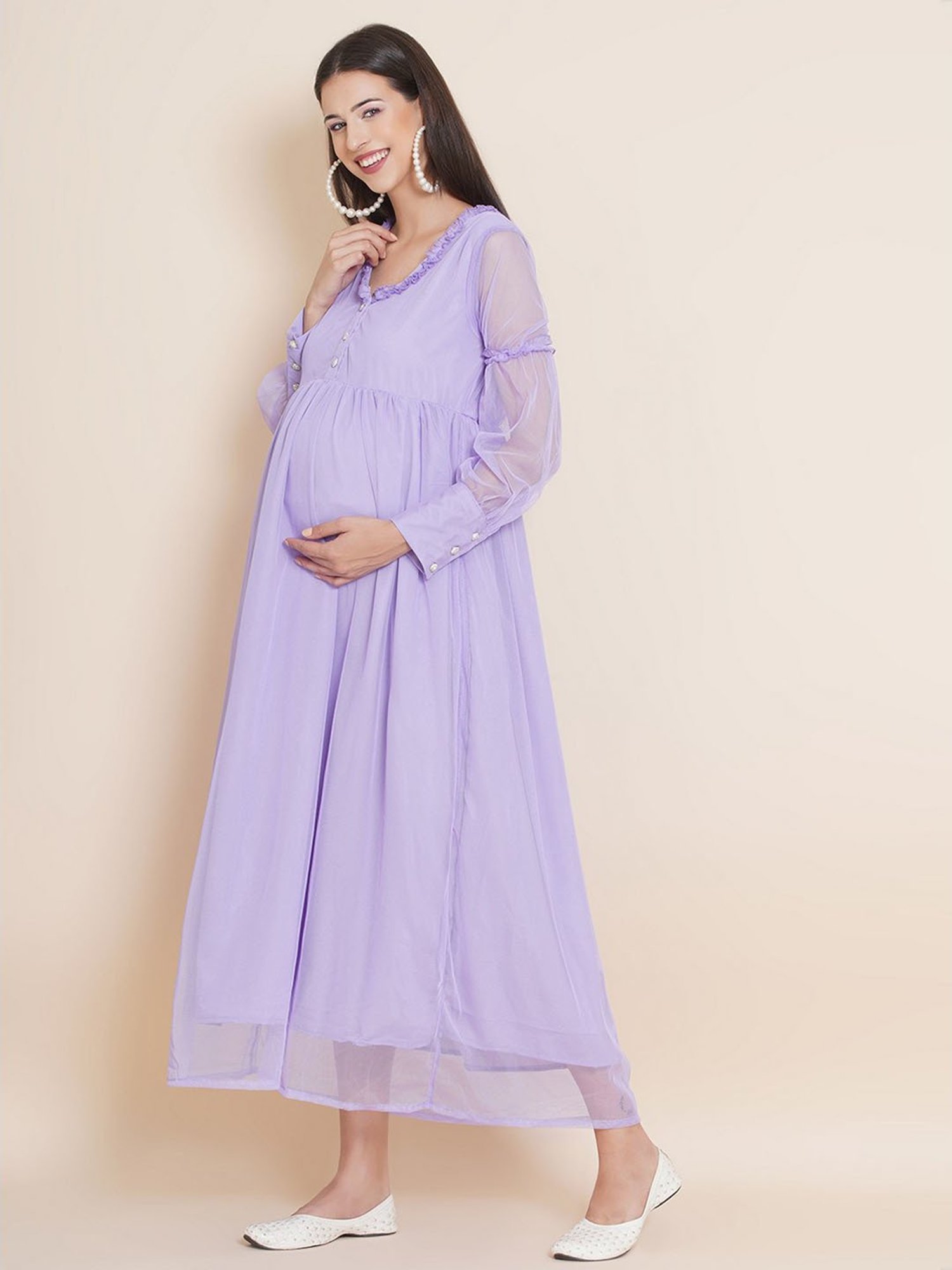 Mine4Nine Lavender Maternity Dress