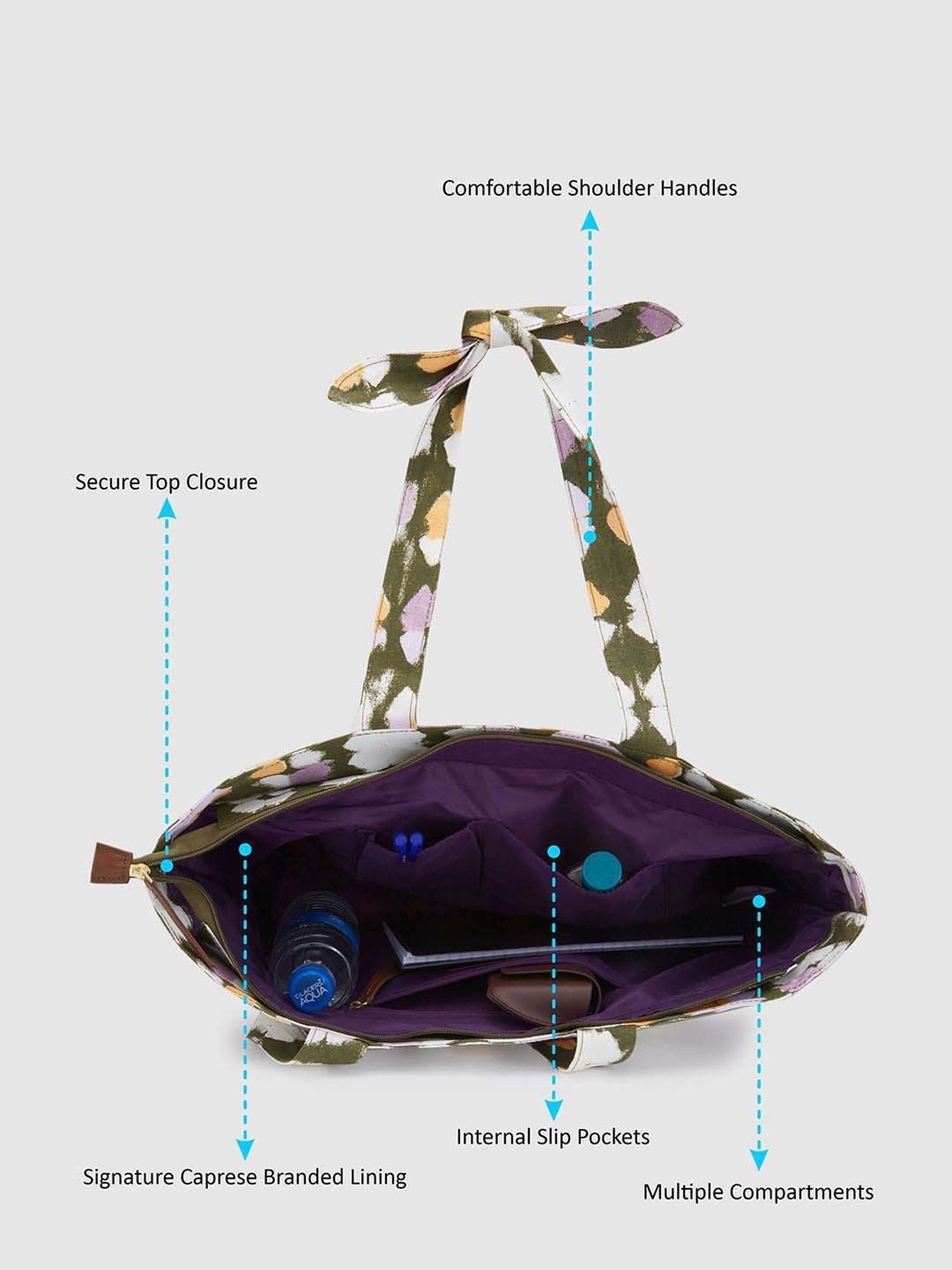 Call It Spring Black Combo Solid Large Tote Handbag