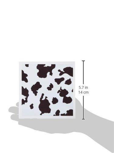 3dRose Brown n Blue Cow Print - Greeting Cards, 6 x 6 inches, set of 12 (gc_60623_2)