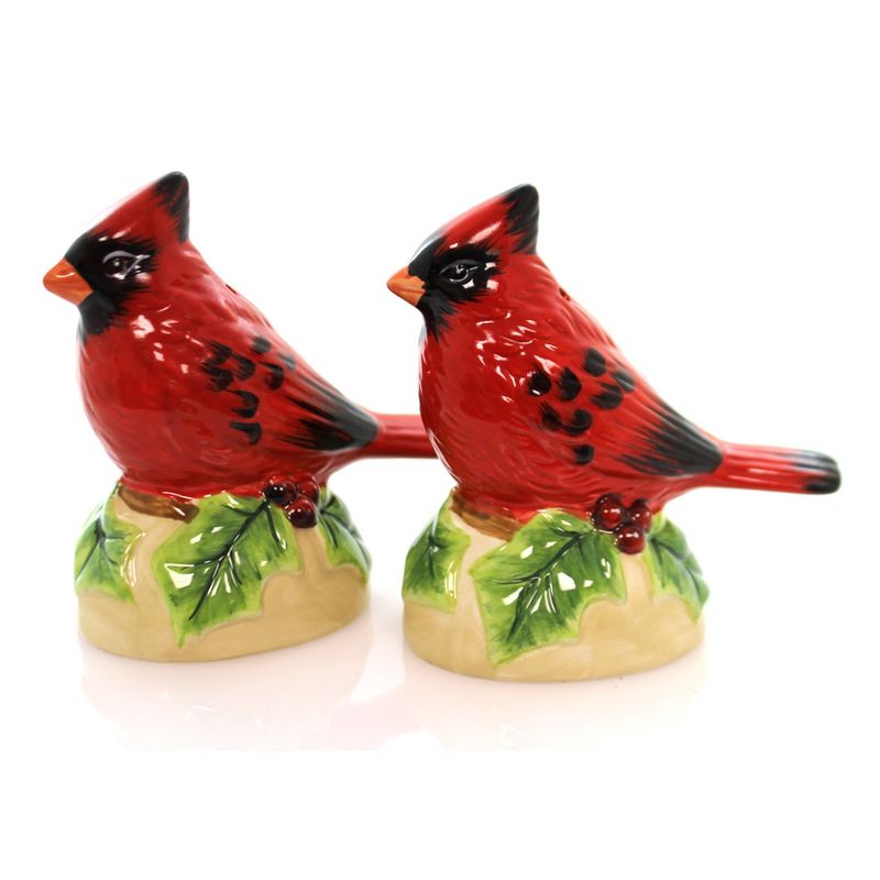 Tabletop Crimson Cardinal Salt & Pepper Christmas Bird Burton & Burton  -  Salt And Pepper Shaker Sets