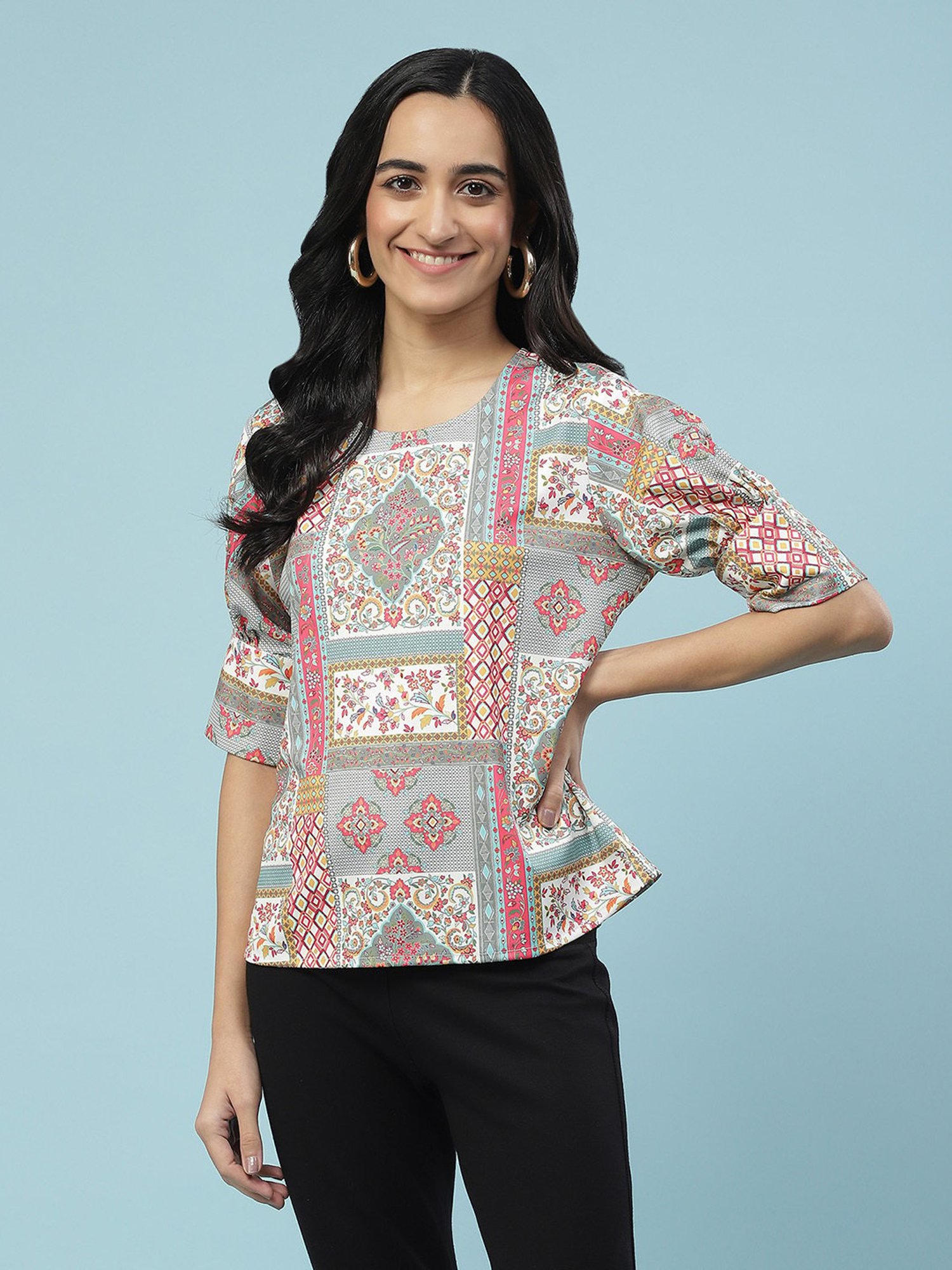 aarke Ritu Kumar Multicolor Printed Top