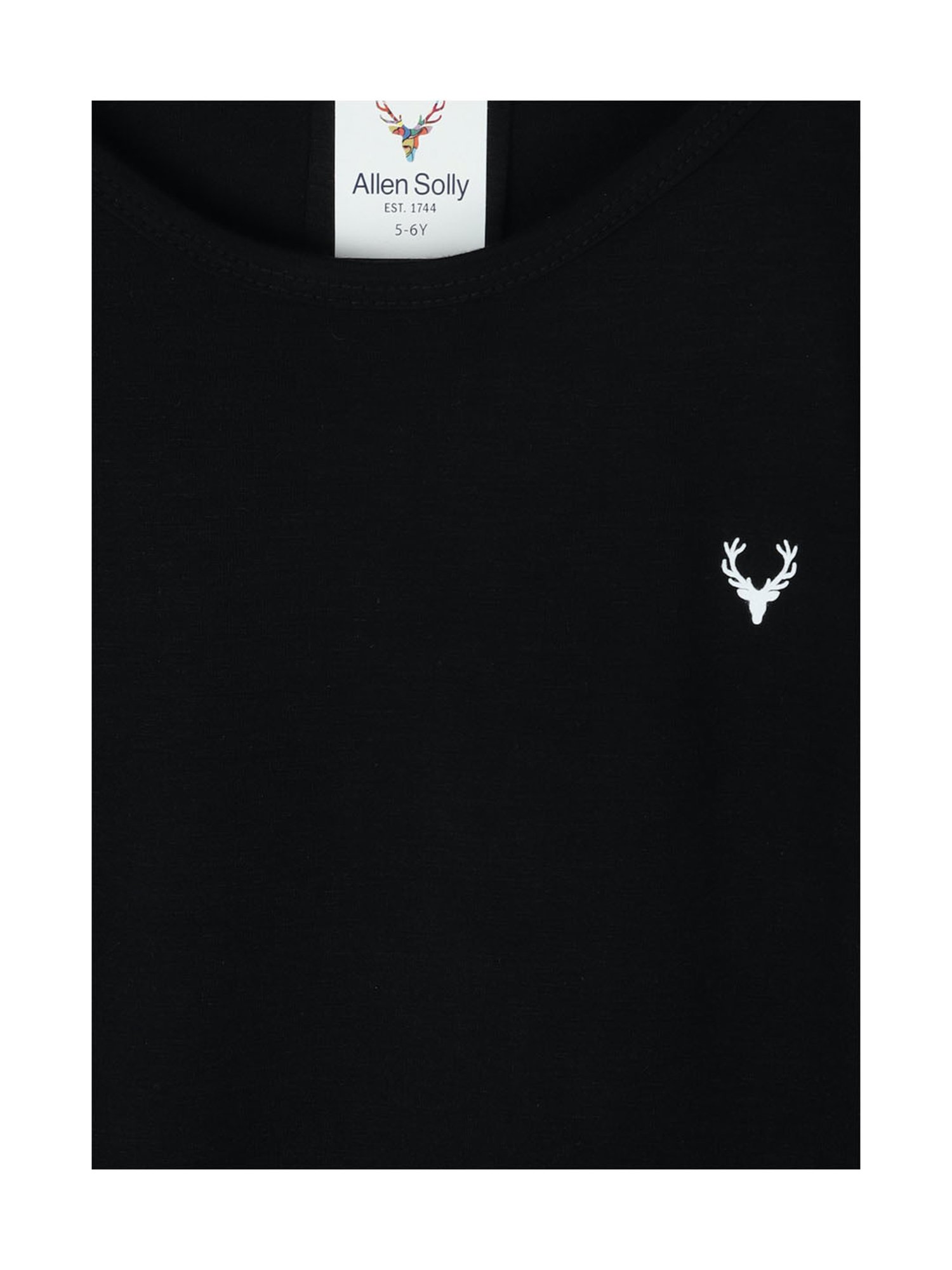 Allen Solly Junior Black Solid T-Shirt