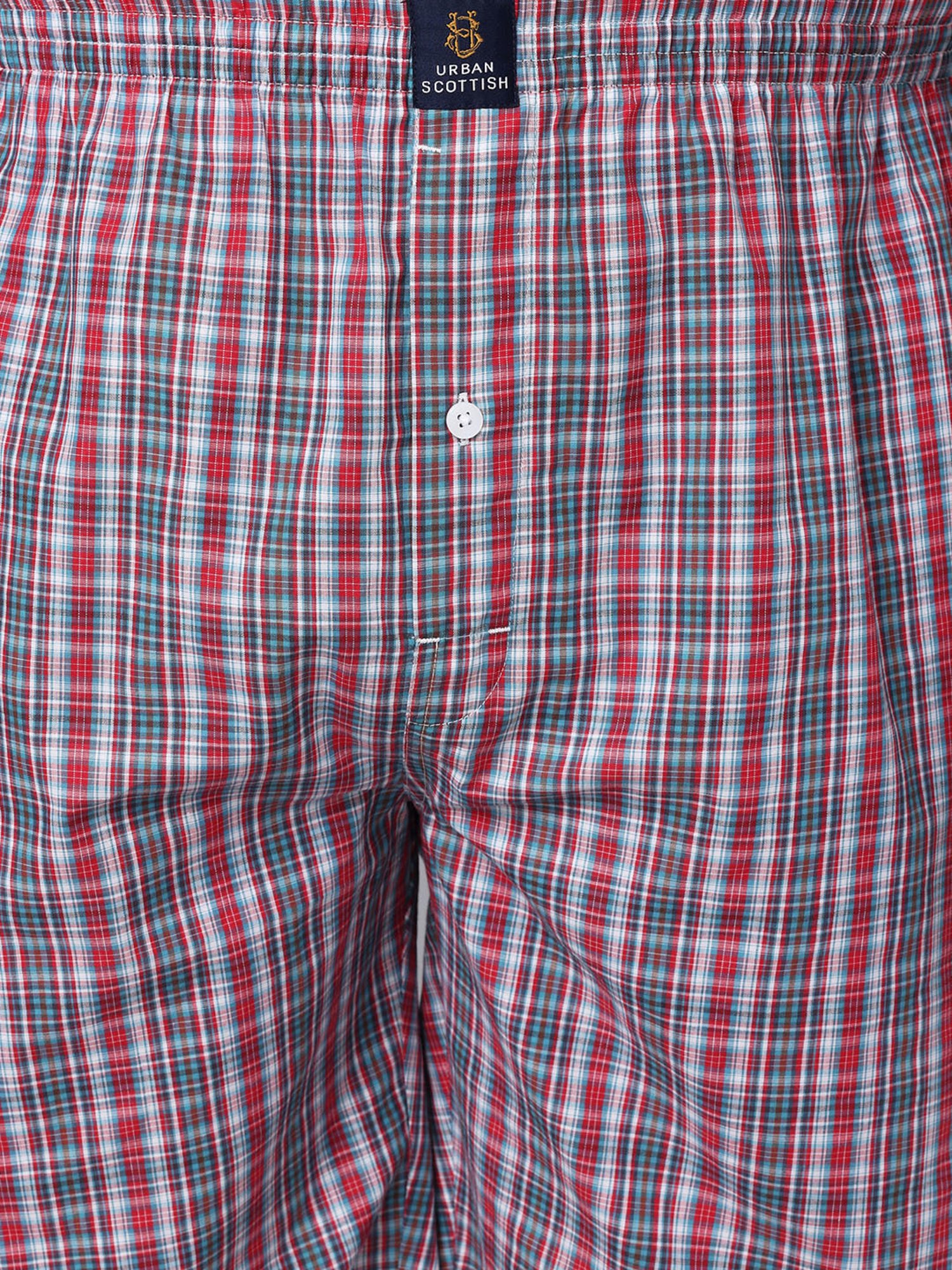 Urban Scottish Multi Cotton Regular fit Checks Boxers