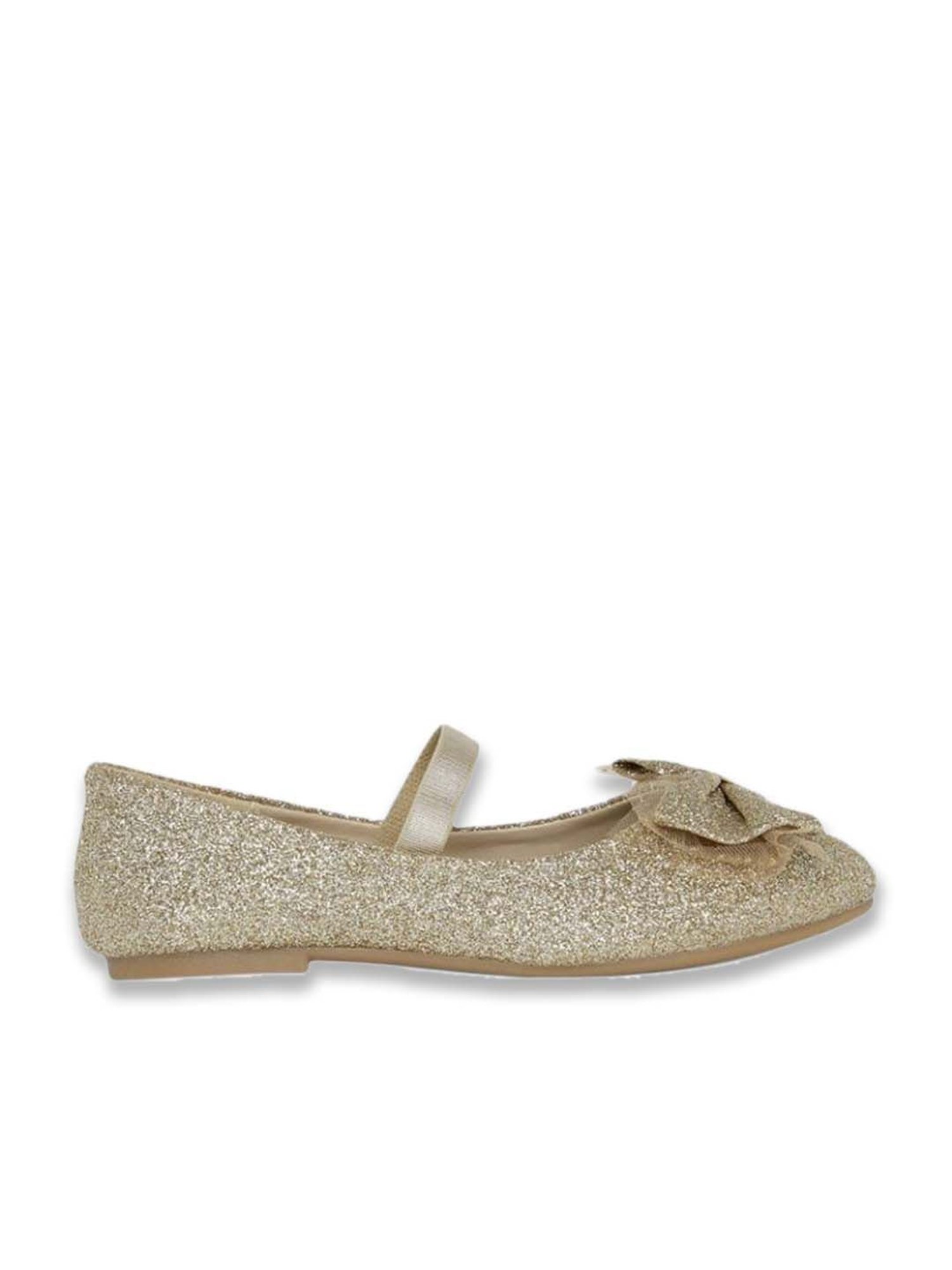 Pantaloons Junior Gold Mary Jane Shoes