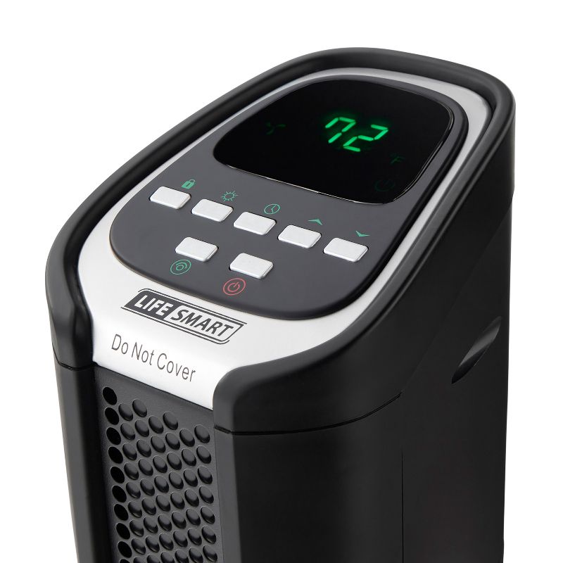 Lasko 5160 Portable Electric 1500 Watt Room Oscillating Ceramic Tower Space Heater with Remote, Adjustable Thermostat, Digital Controls, and Timer