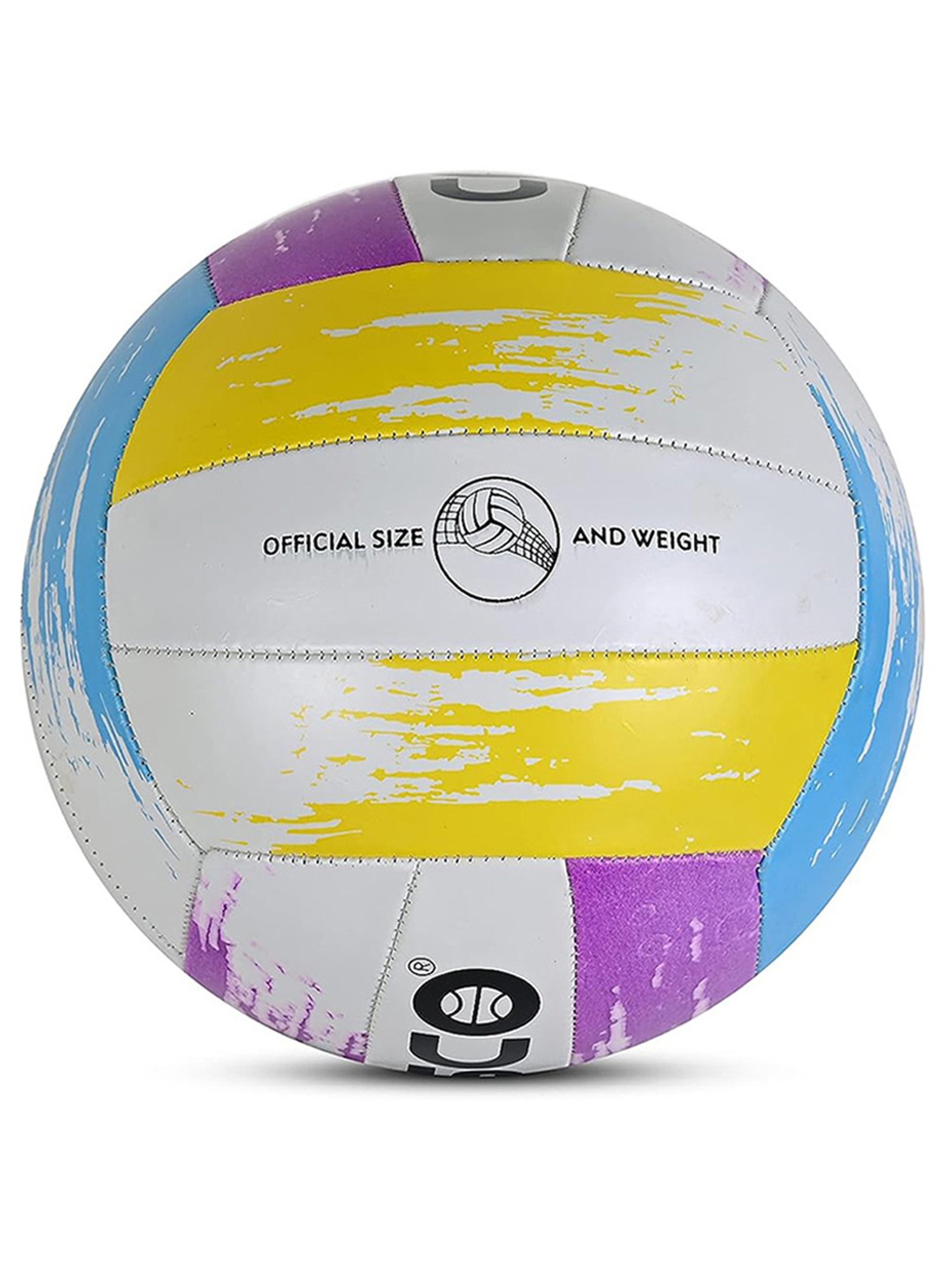Cosco Strike Rubber Machine Stitched Volleyball (Multicolor) Size - 4