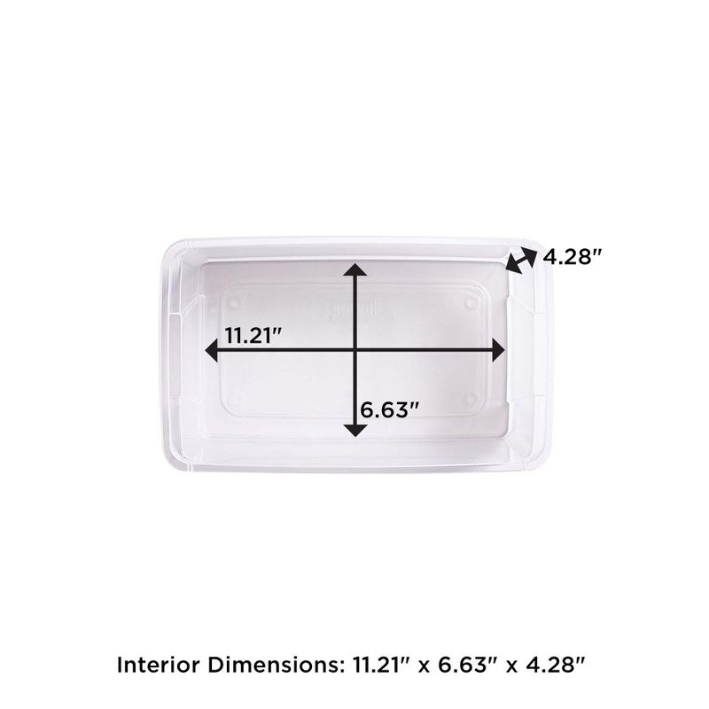 Homz 6 Quart Multi Use Snaplock Storage Container w/Lid, Pearl Blush (10 Pack)