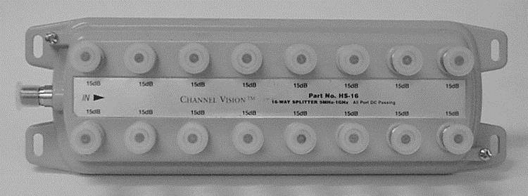 Channel Vision Splitter/Combiner, 1GHz, DC, 16-Way (HS-16)