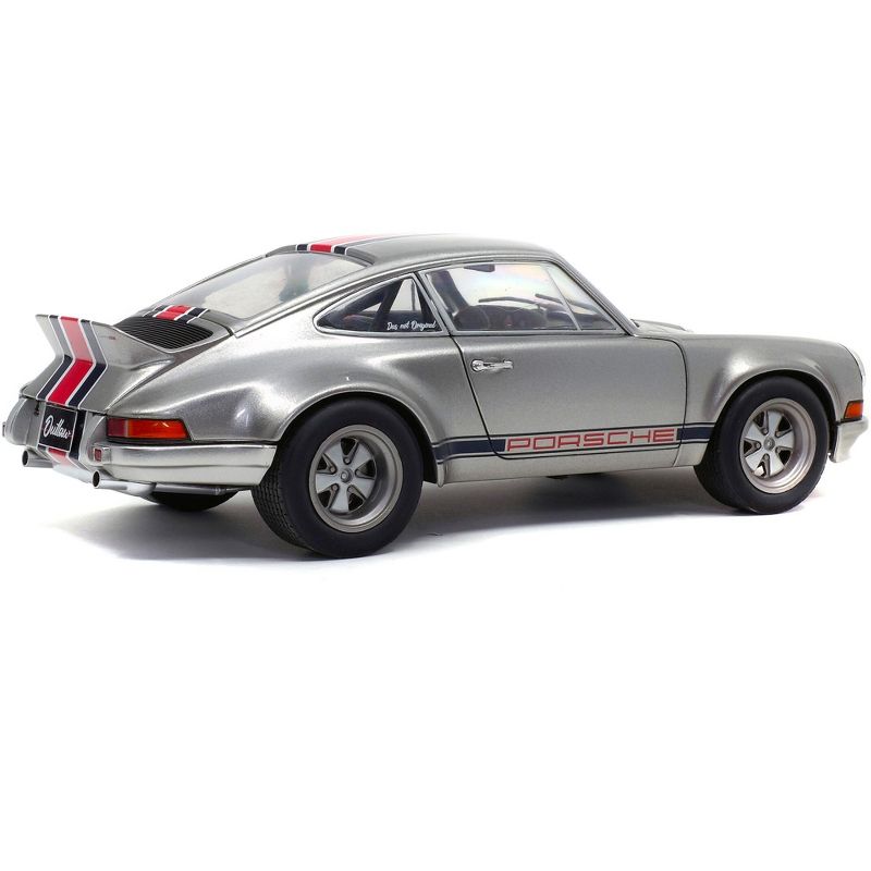 Porsche 911 RSR Silver Metallic with Stripes "Backdating Outlaw" 1/18 Diecast Model Car by Solido