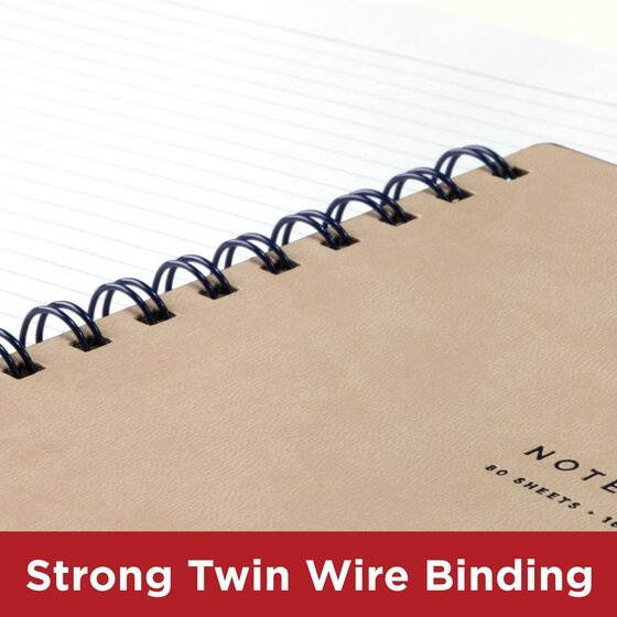 At-A-Glance Signature Collection Medium Meeting Book - 80 Sheets - Twin Wirebound - Ruled - 7 7/8" x 9 5/8" - 1Each  MEA