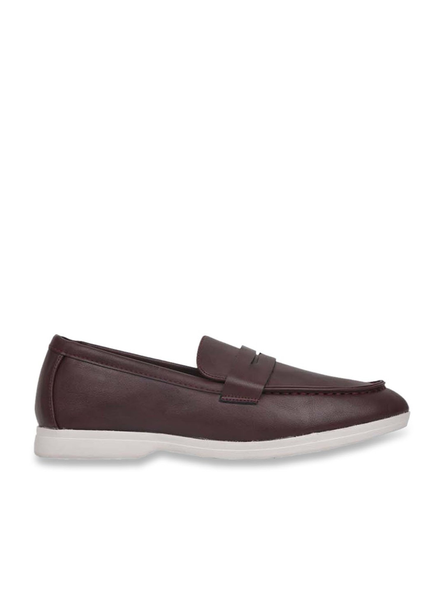 Jove Women's Maroon Casual Loafers