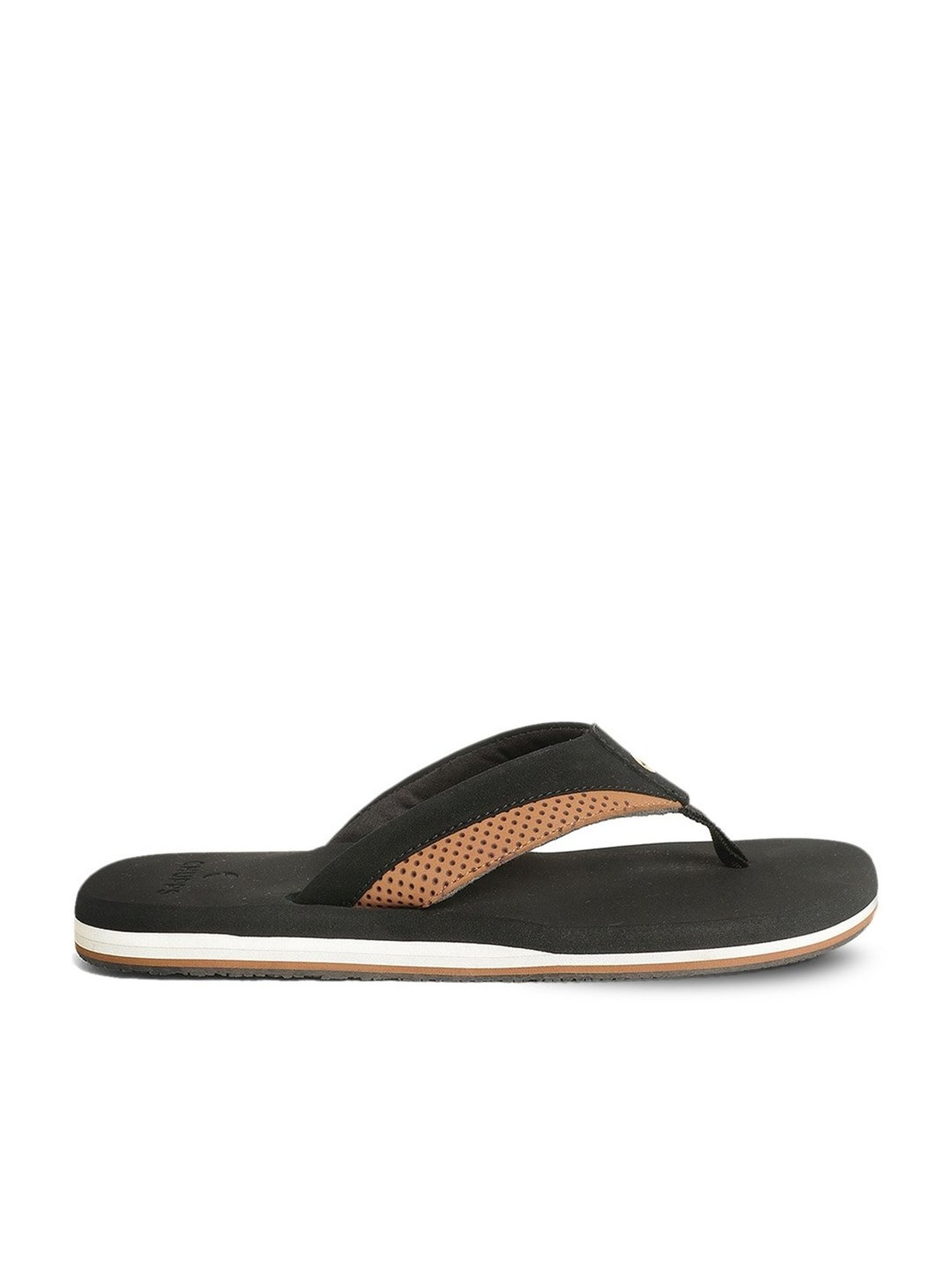 Chupps Men's Black Flip Flops