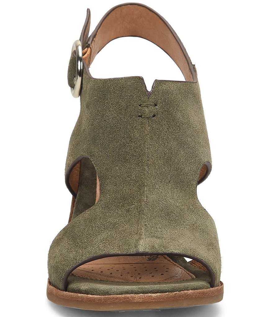 Sofft Maben Suede Slingback Block Heel Sandals