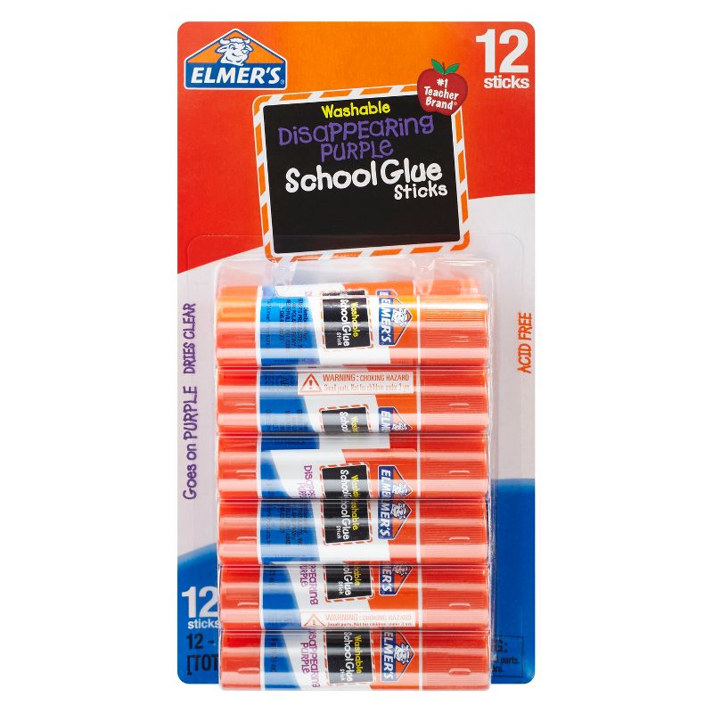 Elmer's 12ct Washable Glue Sticks - Disappearing Purple