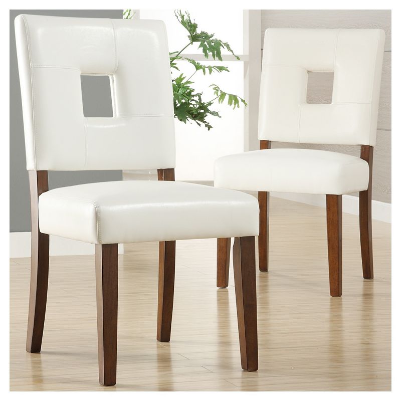 Set of 2 Troy Keyhole Dining Chair Wood White - Inspire Q