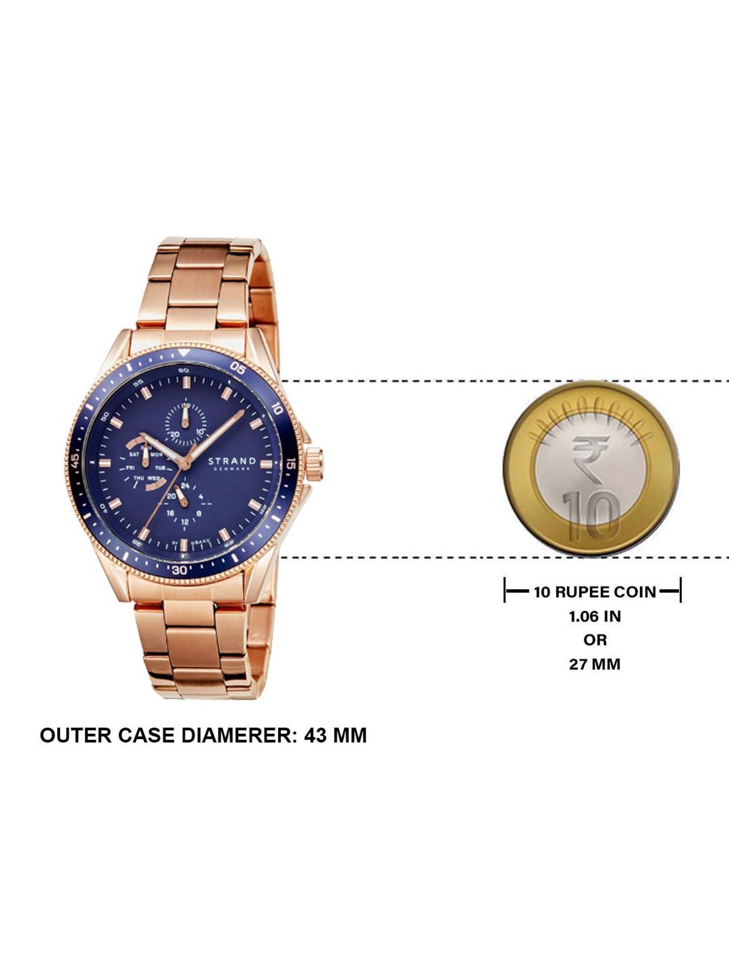 STRAND by Obaku S745GMVLSV Bay Lapis Multifunction Watch for Men