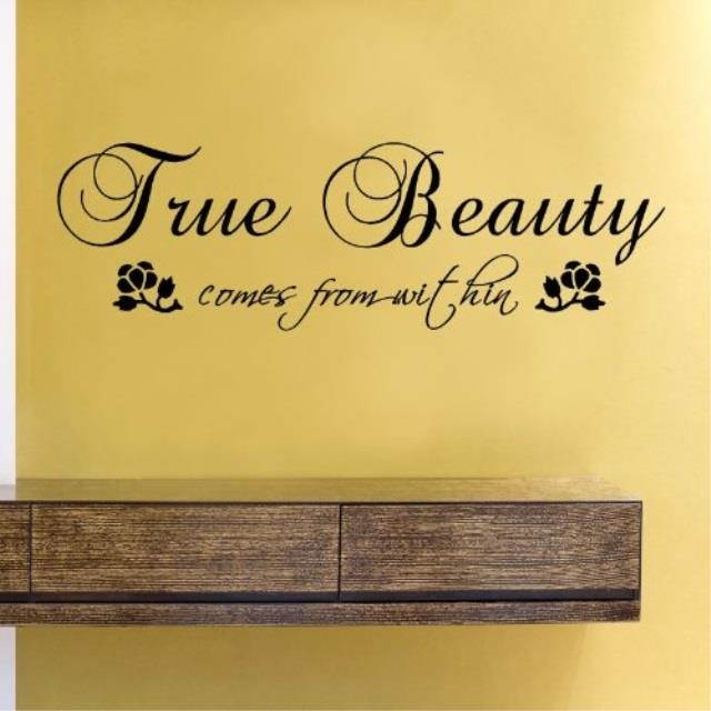 true beauty comes from within vinyl wall decals quotes sayings words art decor lettering vinyl wall art inspirational uplifting