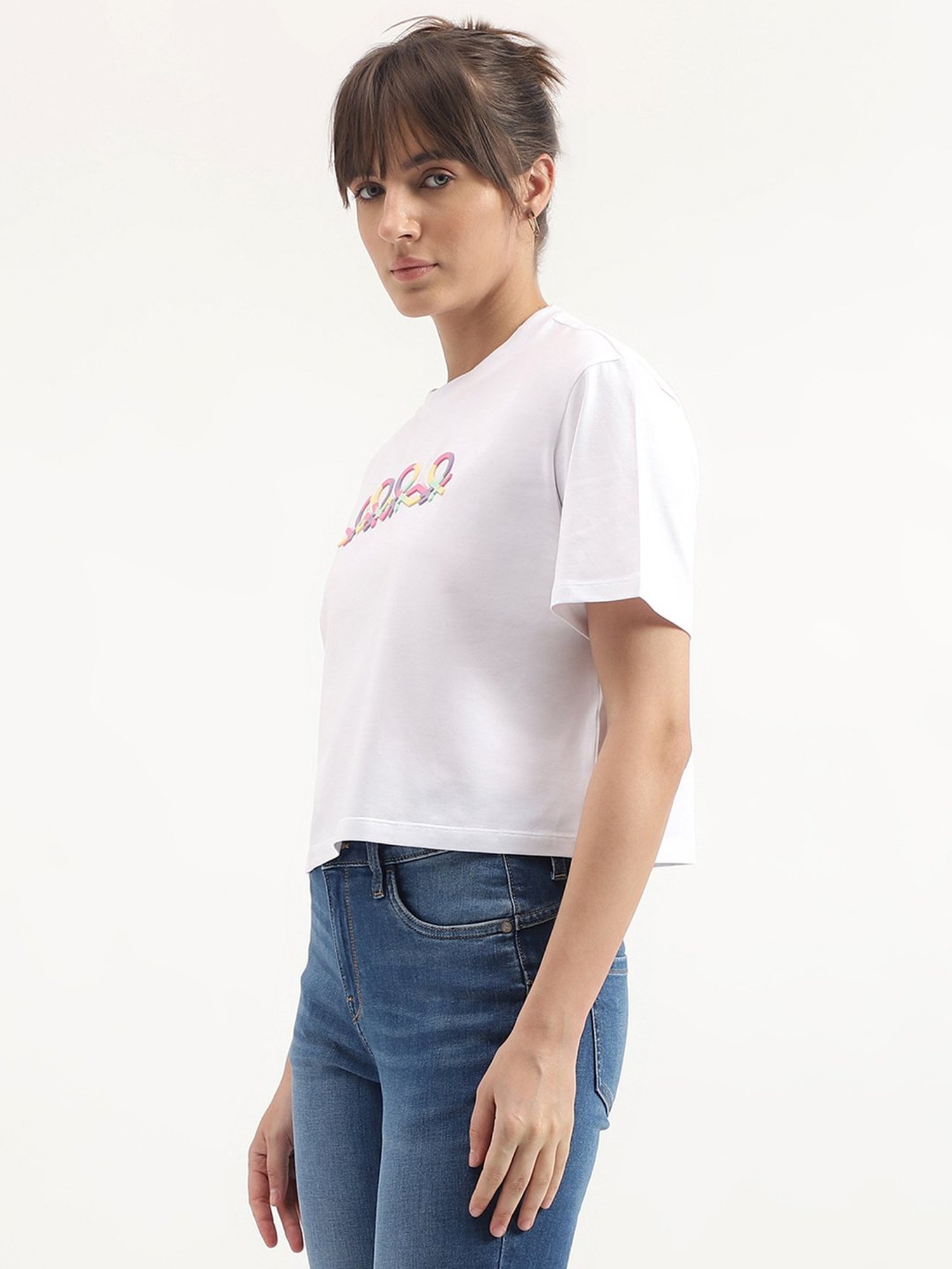 United Colors of Benetton White Printed T-Shirt