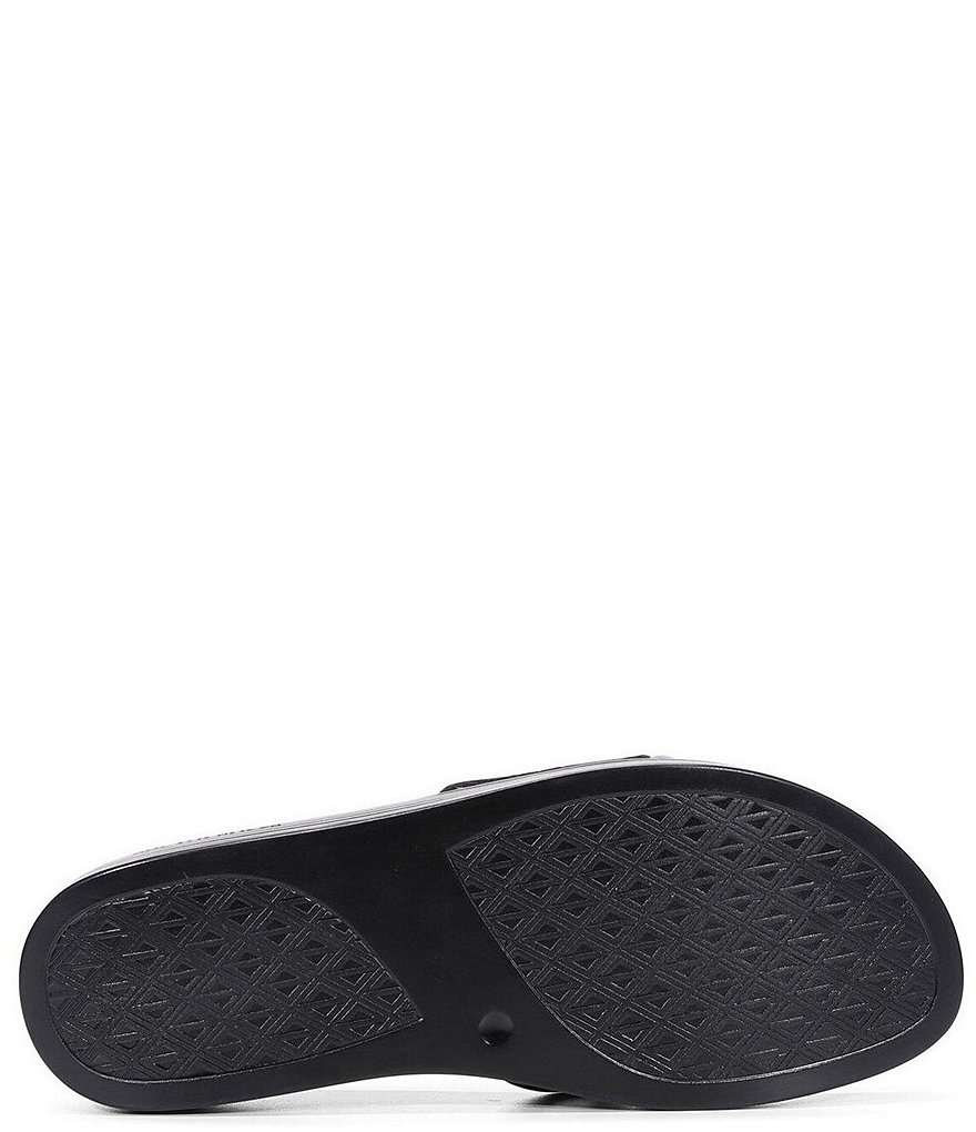 Donald Pliner Fifi Cow Print Calf Hair Wedge Thong Sandals