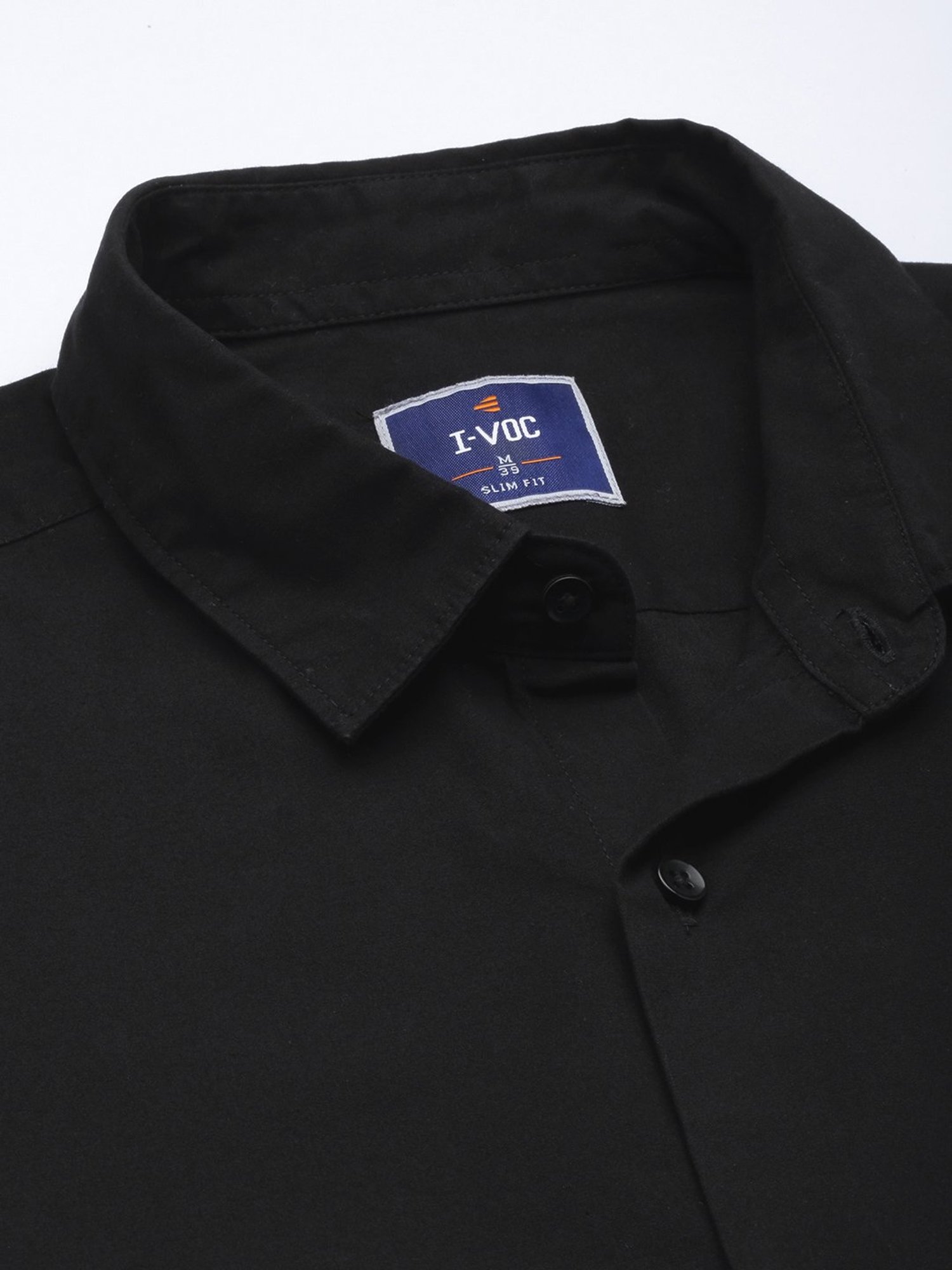 IVOC�Black Slim Fit Cotton Shirt